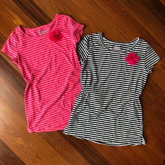 Circo Other - Two Circo Girl's 10-12 Striped Short Sleeve Tunics